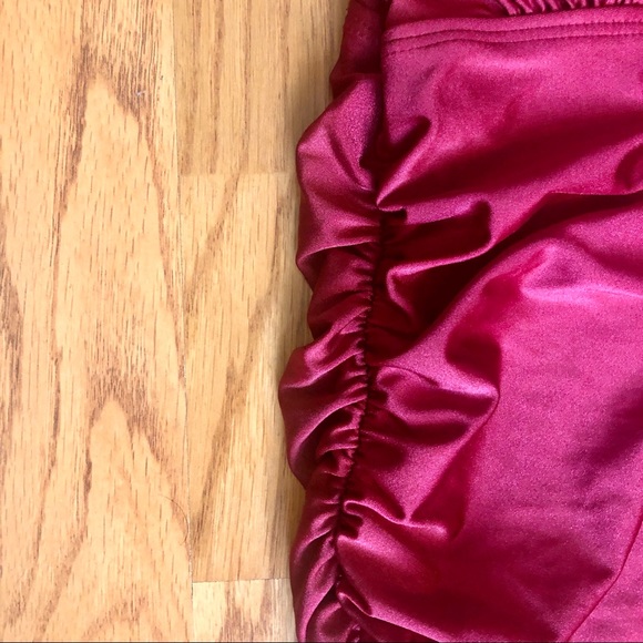 Red One Piece Swimsuit with Plunging Neckline - Picture 4 of 10